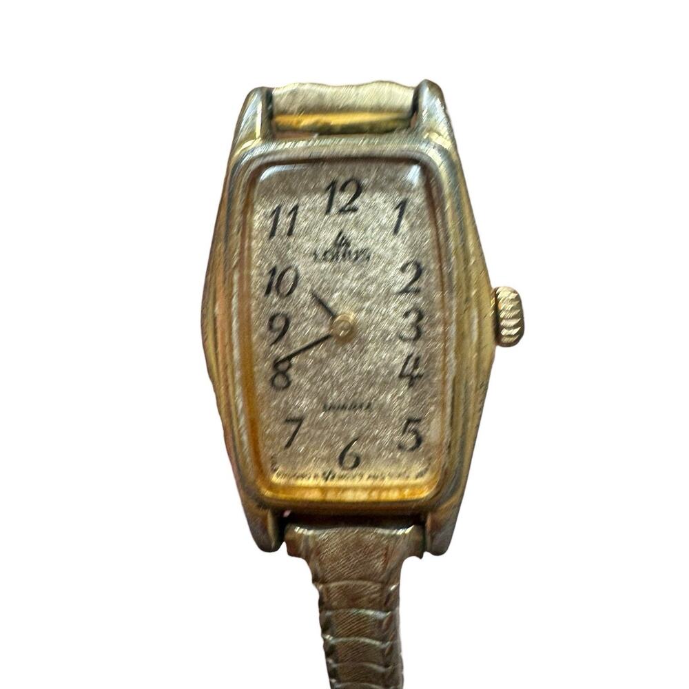 Vintage Lorus Gold-Tone Ladies Watch | Quartz, Stretch Band FOR PARTS